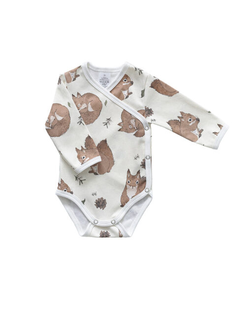 Vauvan kietaisubody Orava -kuosilla | Hilla Clothing