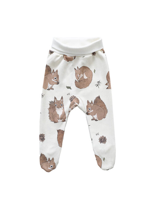 Vauvan potkuhousut Orava -kuosilla | Hilla Clothing
